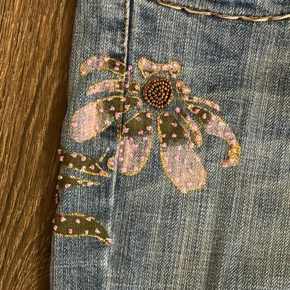 Vintage Z. Cavaricci Cropped Beaded Jeans - Picture 4 of 13